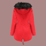 Chiara Parka Coat | Gevoerde Winter Damesjas met Imitatiebont Capuchon