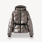Sofia Quilted Puffer | Getailleerde Damesjas met Capuchon en Hoge Kraag