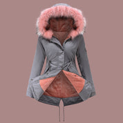 Chiara Parka Coat | Gevoerde Winter Damesjas met Imitatiebont Capuchon