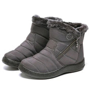 Elena Enkellaarsjes | Dames Quilted Water-Resistant Boots met Imitatiebont en Rits