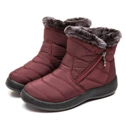 Elena Enkellaarsjes | Dames Quilted Water-Resistant Boots met Imitatiebont en Rits