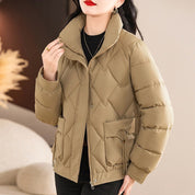 Serena Quilted Jacket | Gewatteerde Damesjas met Hoge Kraag en Relaxte Pasvorm