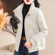 Serena Quilted Jacket | Gewatteerde Damesjas met Hoge Kraag en Relaxte Pasvorm