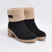 Allegra Enkellaarsjes | Dames Chunky Heel Ankle Boots met Shearling Voering