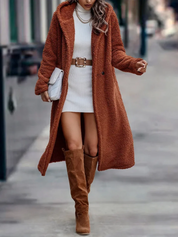 Serena Teddy Coat | Relaxed Fit Damesjas met Capuchon en Zachte Pluche Textuur