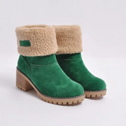 Allegra Enkellaarsjes | Dames Chunky Heel Ankle Boots met Shearling Voering