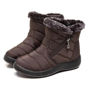 Elena Enkellaarsjes | Dames Quilted Water-Resistant Boots met Imitatiebont en Rits