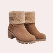Allegra Enkellaarsjes | Dames Chunky Heel Ankle Boots met Shearling Voering