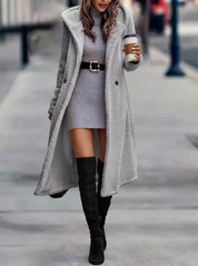 Serena Teddy Coat | Relaxed Fit Damesjas met Capuchon en Zachte Pluche Textuur