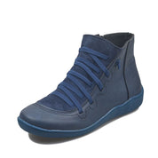 Elisa Laarzen | Warme Dames Enkellaarsjes van PU Leer met Platte Zool