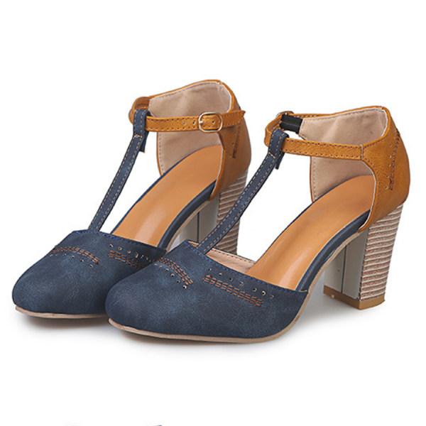 Alycia™ Hakken | Vintage T-Strap Dameshakken met Blokhak en All-Day Comfort