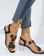 Celina Sandalen | Dameshakken met Strass, Peep Toe en Verstelbare Bandjes