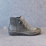 Elisa Laarzen | Warme Dames Enkellaarsjes van PU Leer met Platte Zool