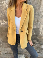 Alice Winterblazer | Elegante Blazer met Afneembare Kraag en Oversized Kragen