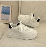 Luna Sneakers | Witte Dames Schoenen met Dikke Zool en Koreaans Design