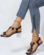 Celina Sandalen | Dameshakken met Strass, Peep Toe en Verstelbare Bandjes