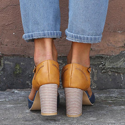 Alycia™ Hakken | Vintage T-Strap Dameshakken met Blokhak en All-Day Comfort
