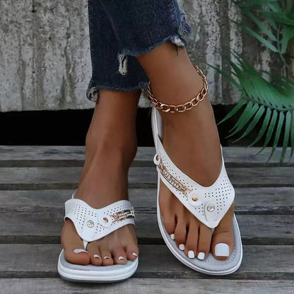 Giulia Sandalen | Wigzool Strandsandalen met Antislip Zool en Metalen Details