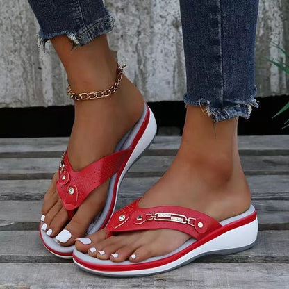 Giulia Sandalen | Wigzool Strandsandalen met Antislip Zool en Metalen Details