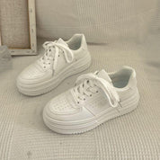 Luna Sneakers | Witte Dames Schoenen met Dikke Zool en Koreaans Design