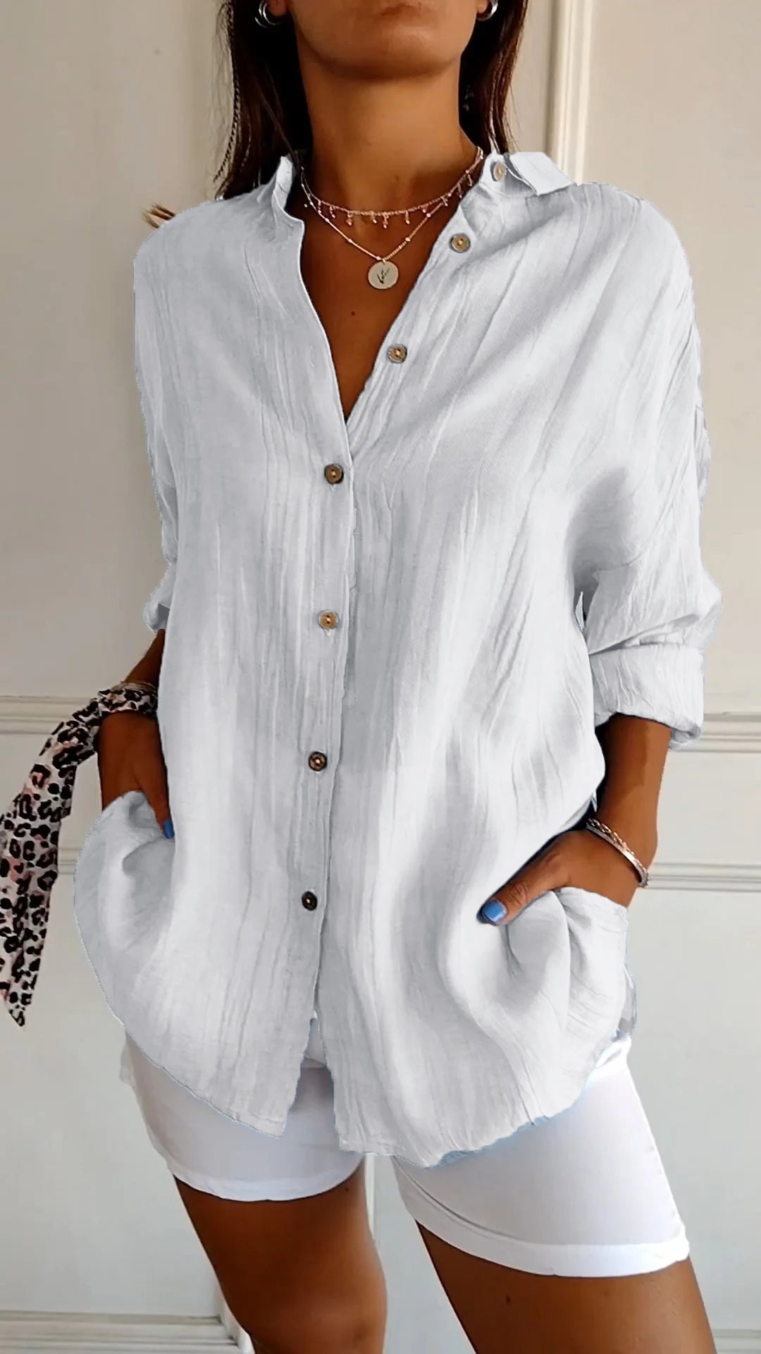 Mia Blouse | Elegante Lichtgewicht Damesblouse met Luxe Pasvorm