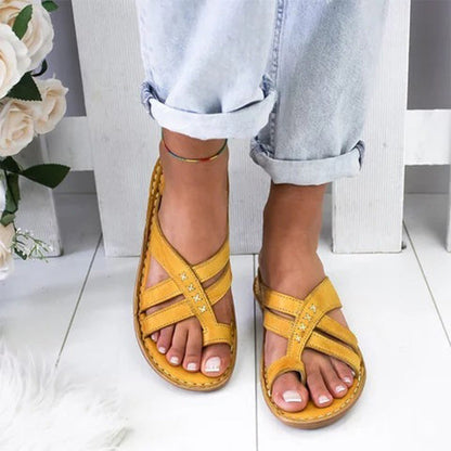 Isabella Sandalen | Instap Dames Sandalen met Wigzool en Ademende Eigenschappen