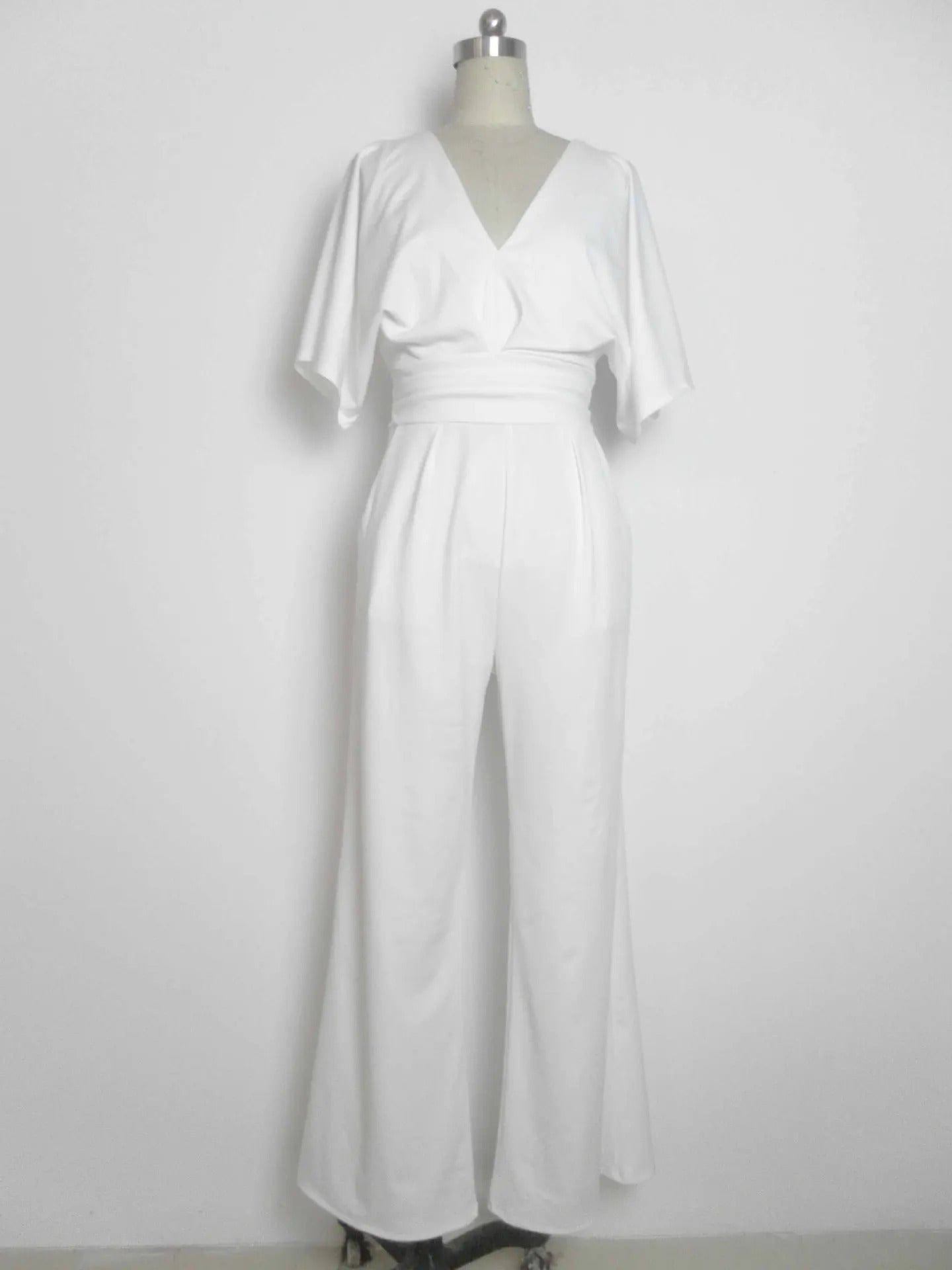Karen Jumpsuit | Elegante Dames Jumpsuit met V-Hals en Wijde Pijpen