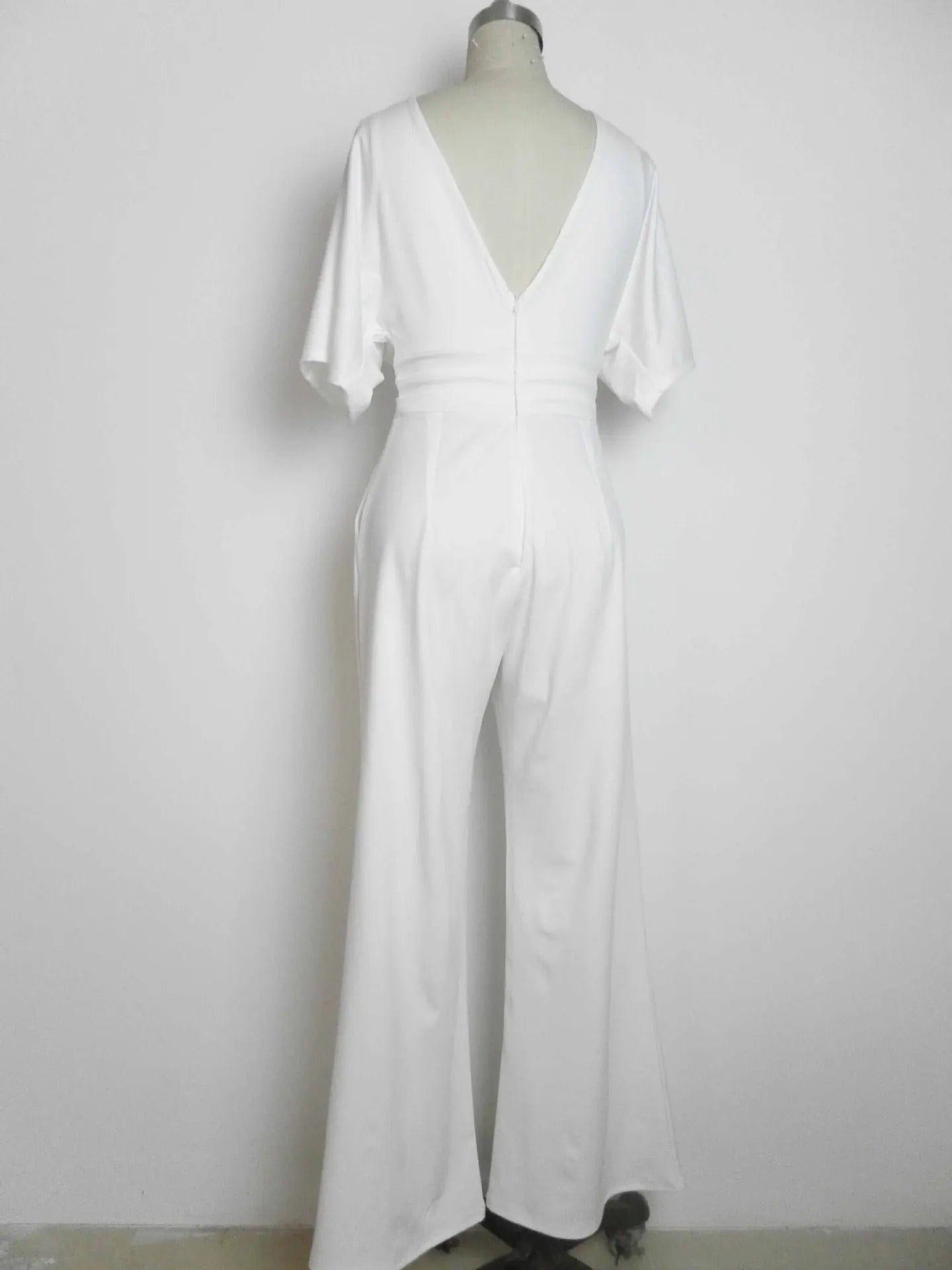 Karen Jumpsuit | Elegante Dames Jumpsuit met V-Hals en Wijde Pijpen
