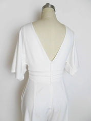 Karen Jumpsuit | Elegante Dames Jumpsuit met V-Hals en Wijde Pijpen