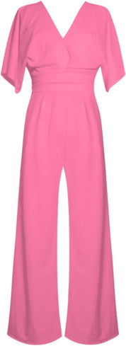 Karen Jumpsuit | Elegante Dames Jumpsuit met V-Hals en Wijde Pijpen