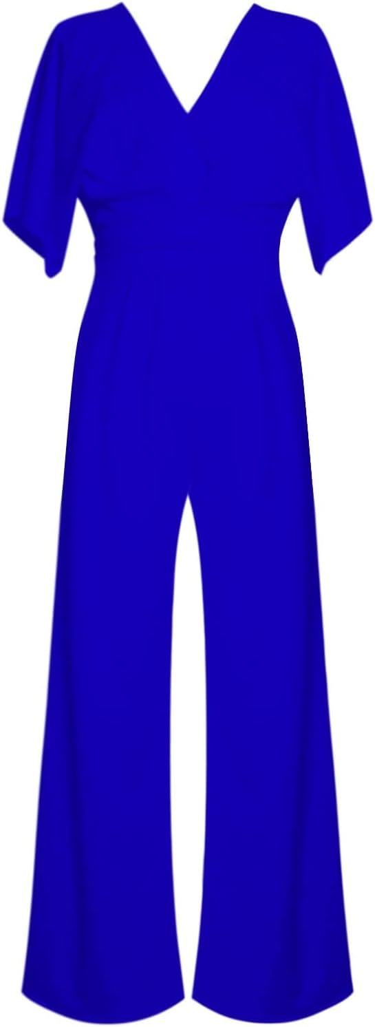 Karen Jumpsuit | Elegante Dames Jumpsuit met V-Hals en Wijde Pijpen