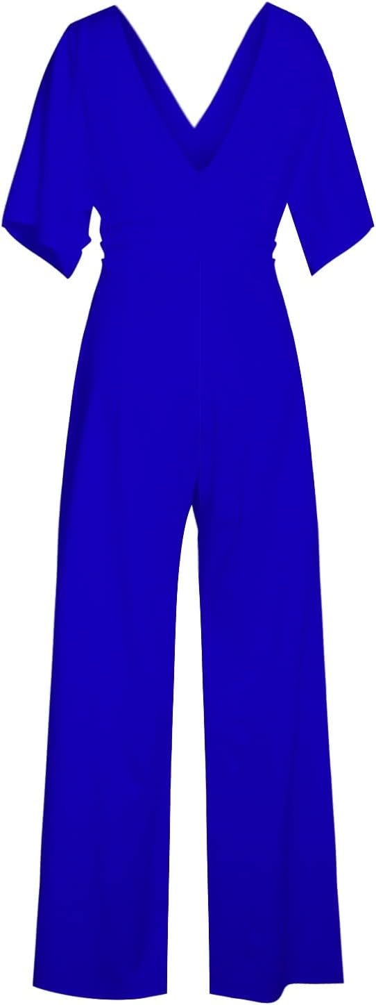 Karen Jumpsuit | Elegante Dames Jumpsuit met V-Hals en Wijde Pijpen