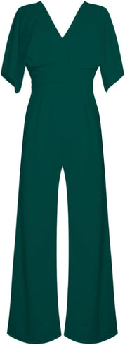 Karen Jumpsuit | Elegante Dames Jumpsuit met V-Hals en Wijde Pijpen