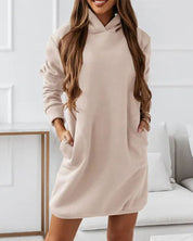 Melen - Lange hoodie in een effen kleur