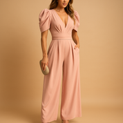 Chiara dames jumpsuit – lange elegante jumpsuit met getailleerde pasvorm