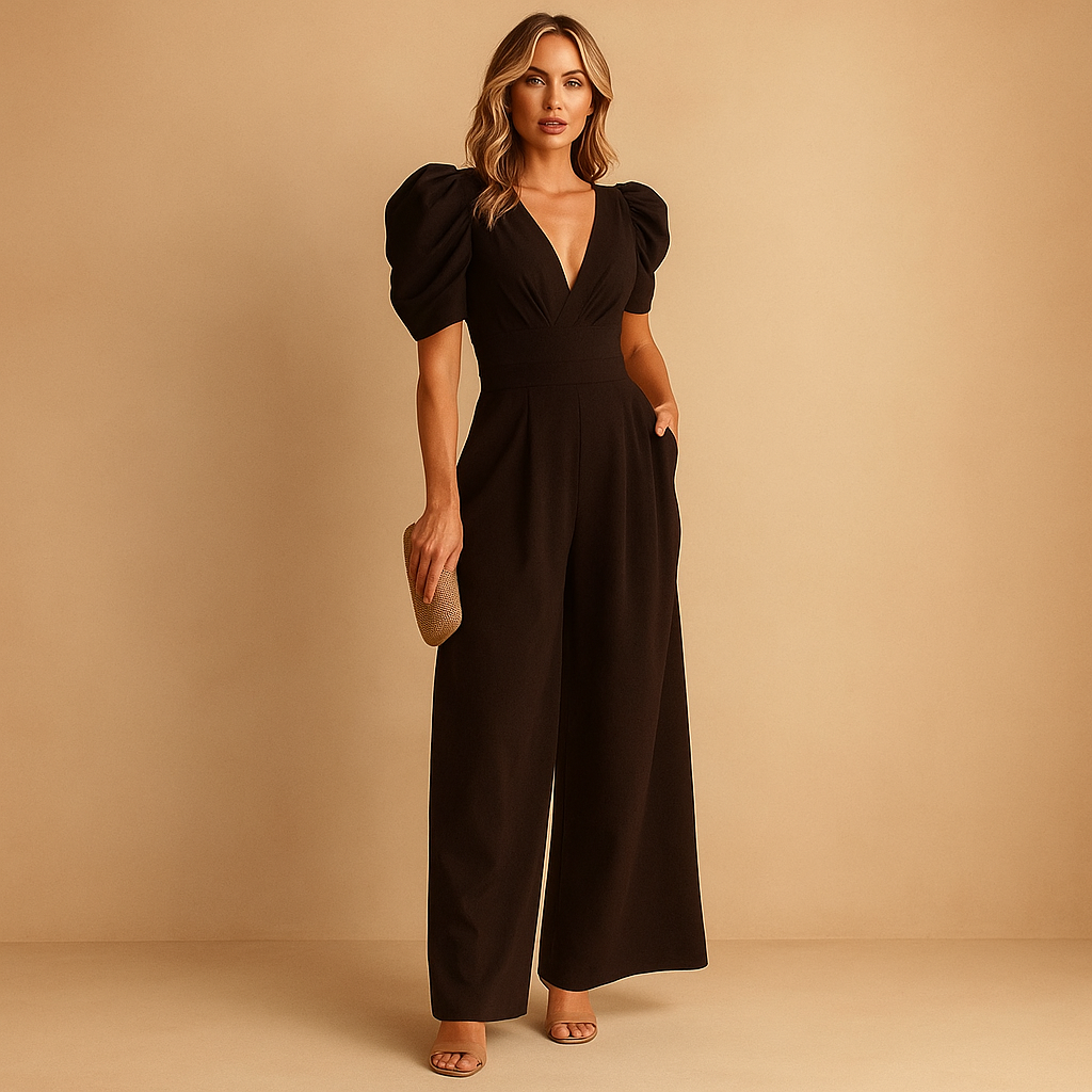 Chiara dames jumpsuit – lange elegante jumpsuit met getailleerde pasvorm