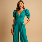 Chiara dames jumpsuit – lange elegante jumpsuit met getailleerde pasvorm