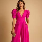 Chiara dames jumpsuit – lange elegante jumpsuit met getailleerde pasvorm