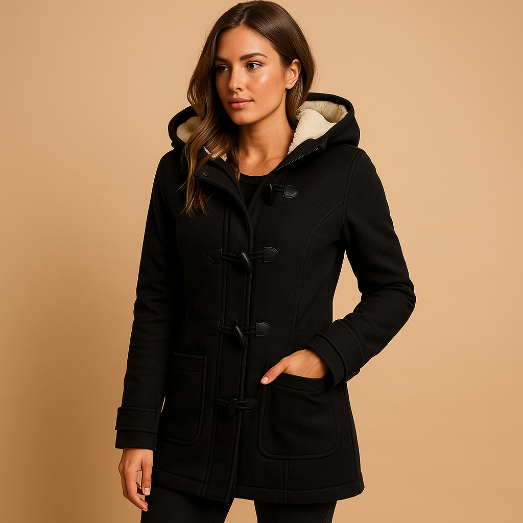 Elisabetta Lange Winterjas Dames met Capuchon – Warme, Winddichte Jas met Elegant Design