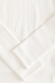 Liam Trui | Heren ribgebreide longsleeve van katoenmix met klassieke pasvorm