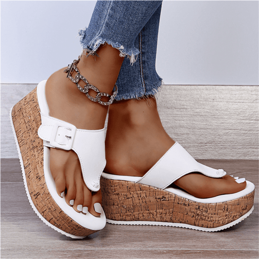 Adele Sandalen | Hoge Orthopedische Sandalen met Verhoogd Platform en Verstelbare Banden