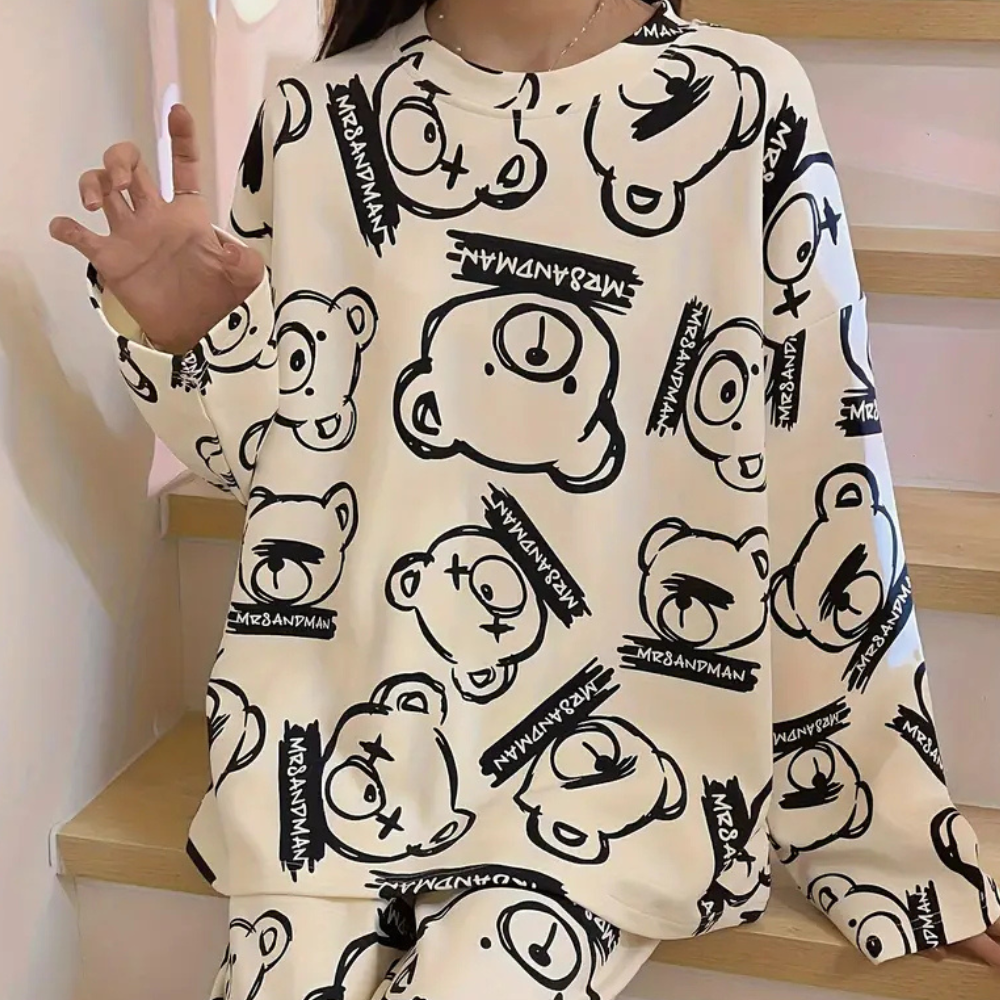 Elena Pyjamaset | Comfortabele Damespyjama met Moderne Pasvorm en Zachte Stof