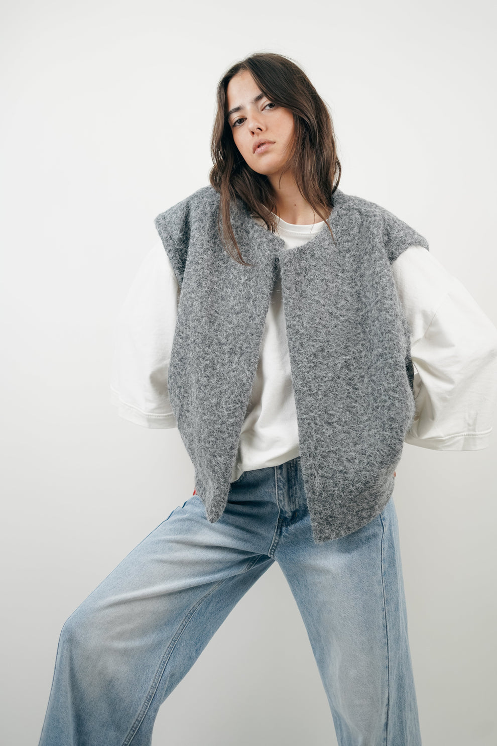 Dames Gebreid Vest Wolmix – Luxe, Warm & Oversized Pasvorm | Francesca Bianchi