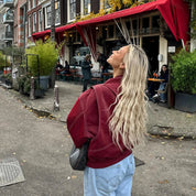 Serena Rode oversized damesjas – stijlvolle leren jas met trendy pasvorm