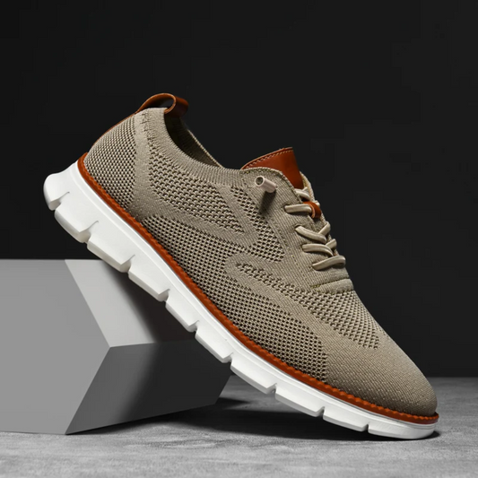 Alessio Herenschoenen | Orthopedische Brede Schoenen met Gebreid Design en Ergonomische Steun