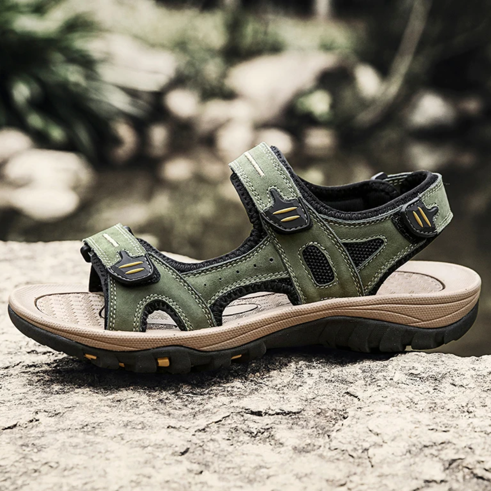 Lorenzo Sandalen | Heren Zomersandalen met Klittenband en Antislip Zool