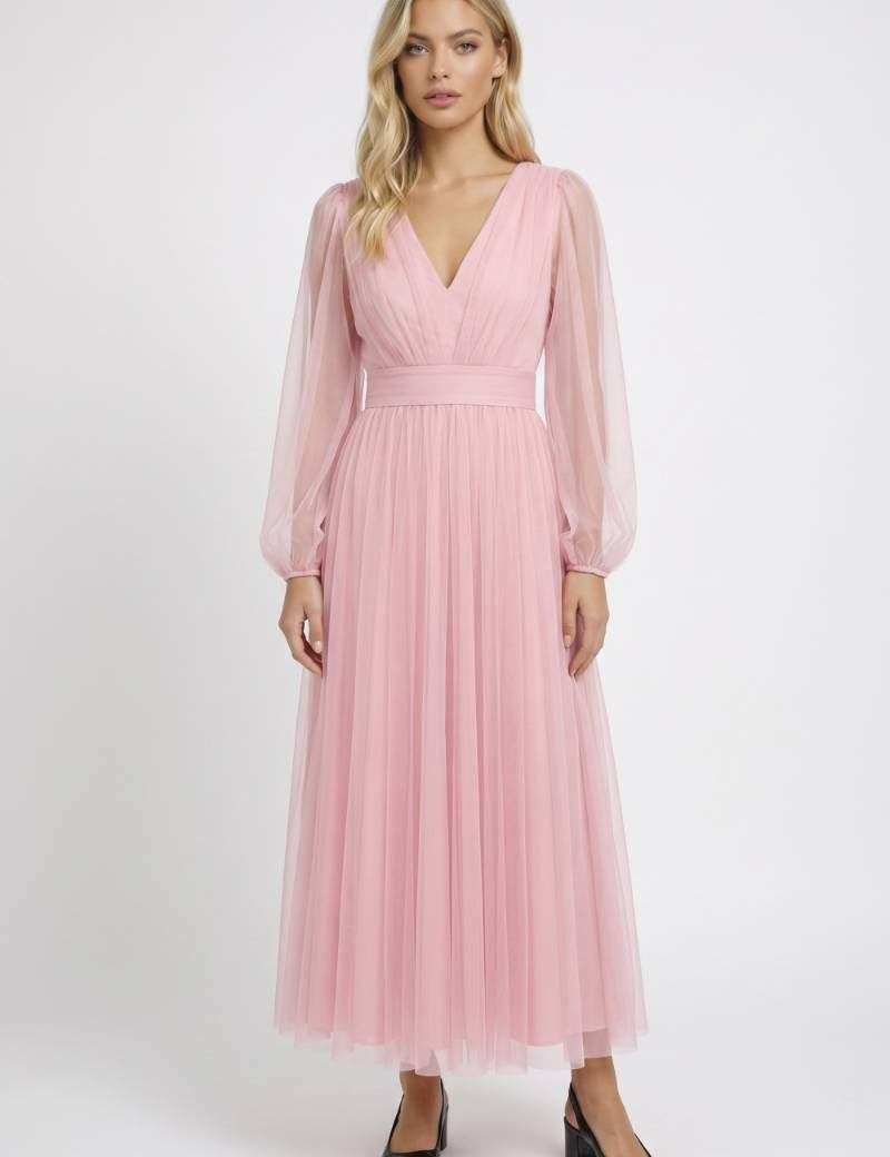 midi-jurk-dames-elegante-ballonmouwen-v-hals-ceintuur-2.jpg
