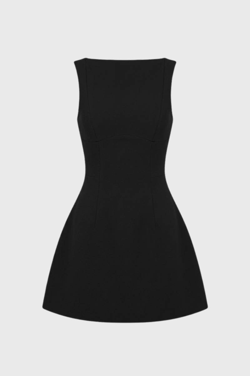 Strapless Mini Jurk Dames Aansluitend Feest Avond - Zwart / Wit / Bordeaux - Maelen