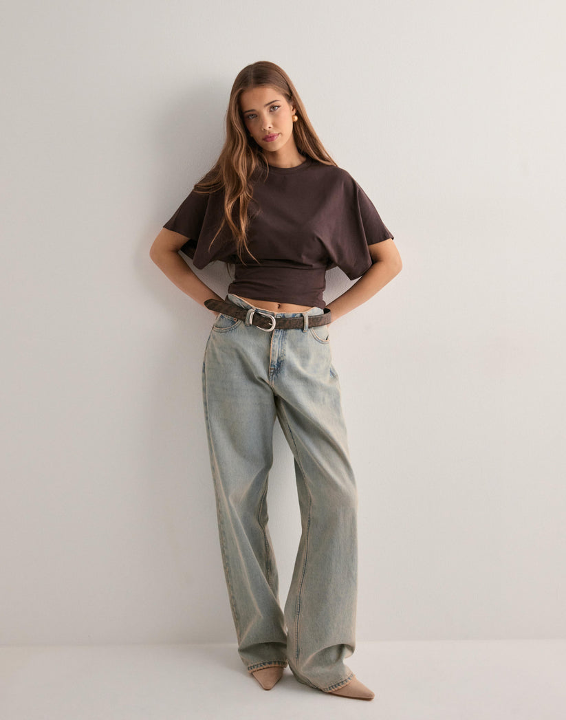 Oversized Top Dames met Wijde Mouwen en Getailleerde Pasvorm, Zomertop - Luna Valore