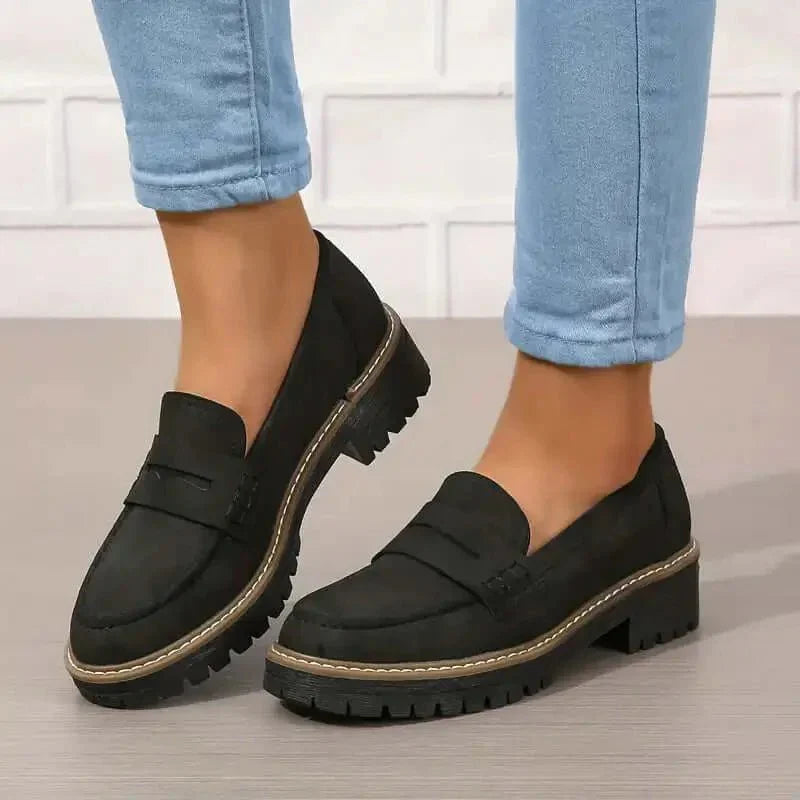 Arlena loafers dames – comfortabele instappers met dikke zool en klassieke look